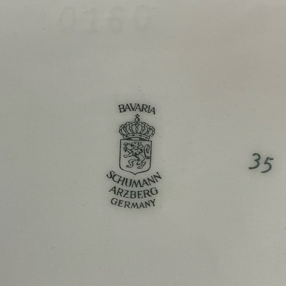 VINTAGE SCHUMANN ARZBERG GERMANY PORCELAIN WILD ROSE BLUSH IRREGULAR SHAPE PLATE - Picture 3 of 5